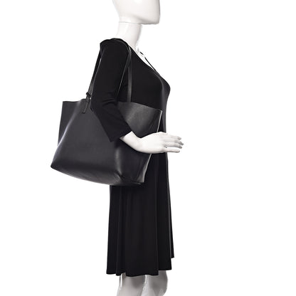 Saint Laurent Calfskin Large Shopping Tote Black 2 of 14