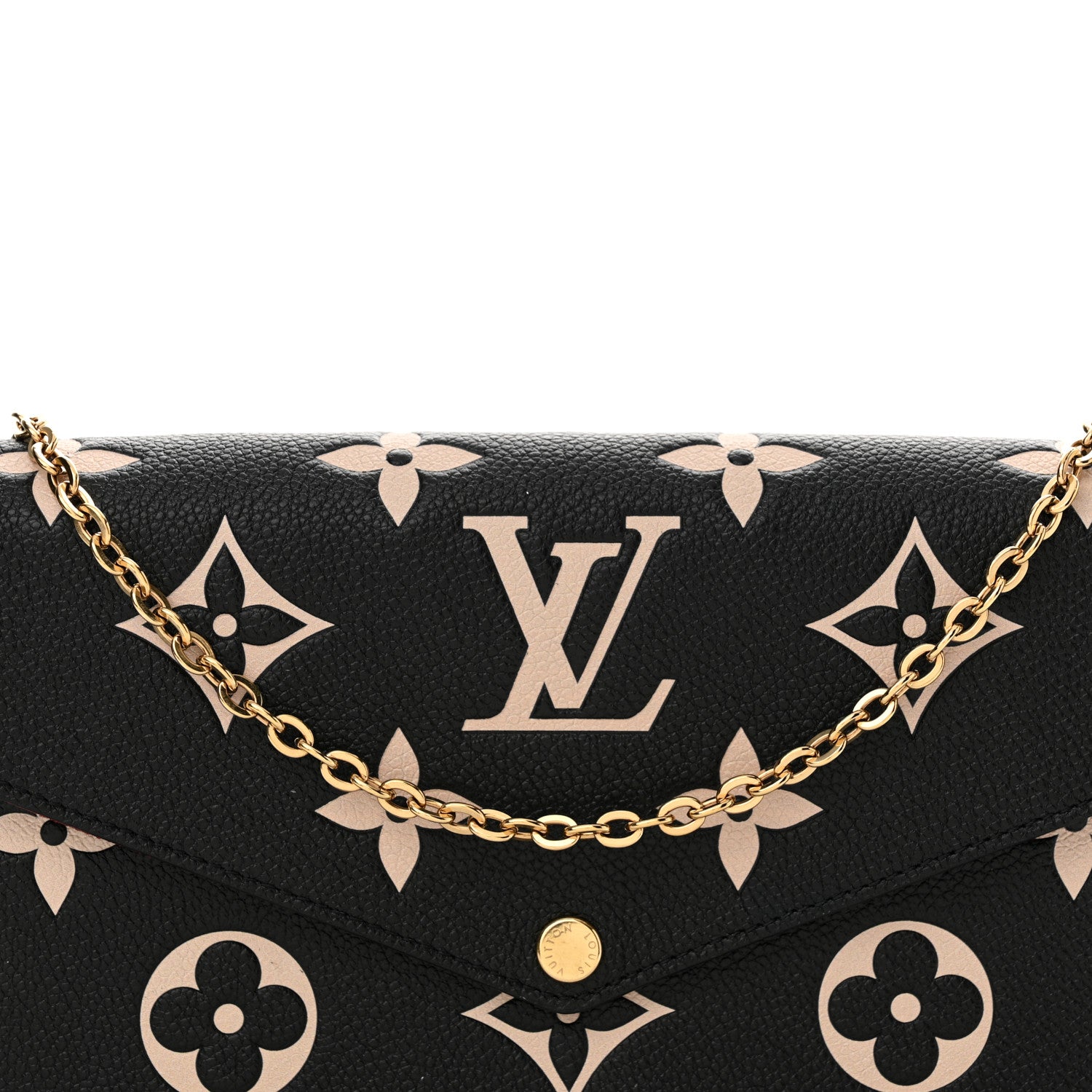 Louis Vuitton Empreinte Monogram Giant Felicie Pochette Black Beige 8 of 12