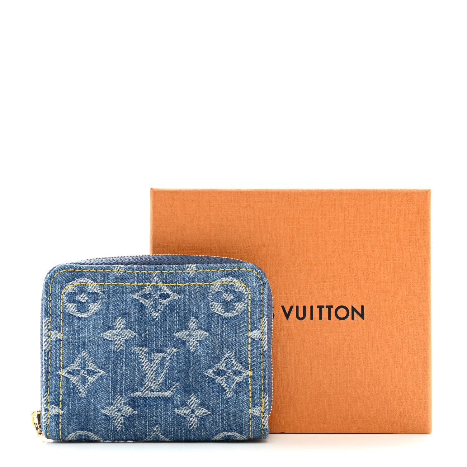 Louis Vuitton Denim Monogram Zippy Coin Purse Blue 7 of 7