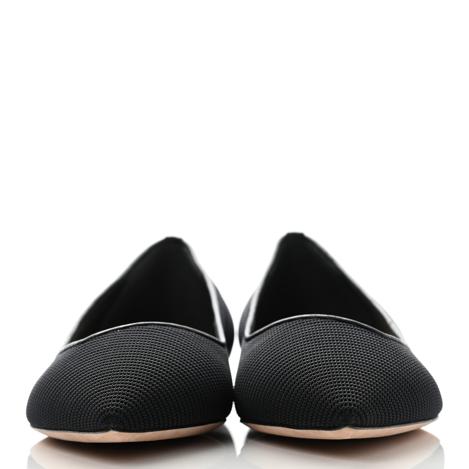 Christian Dior Technical Fabric Pointed Toe Flats 38.5 Black 2 of 8