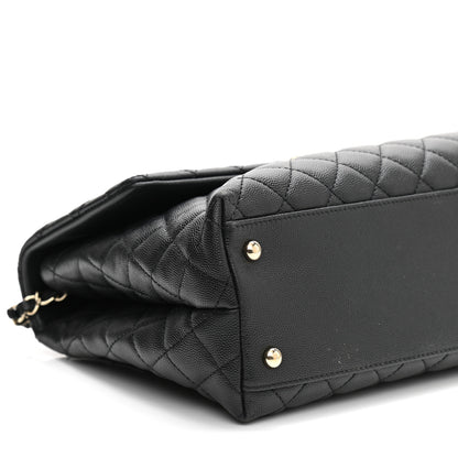 Chanel Caviar Quilted Medium Coco Handle Flap Black 9 of 13