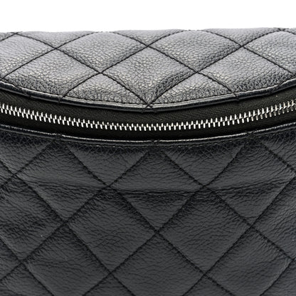 Chanel Grained Calfskin Quilted Waist Belt Bag Black 8 of 10