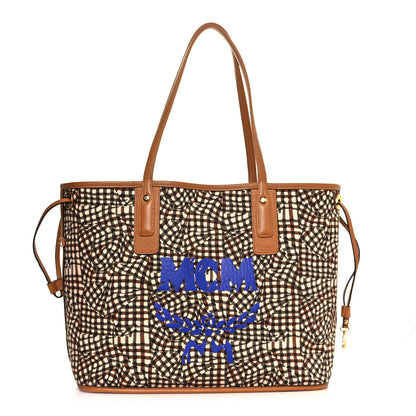 MCM Visetos Medium Liz Reversible Shopper Tote Cognac 13 of 18