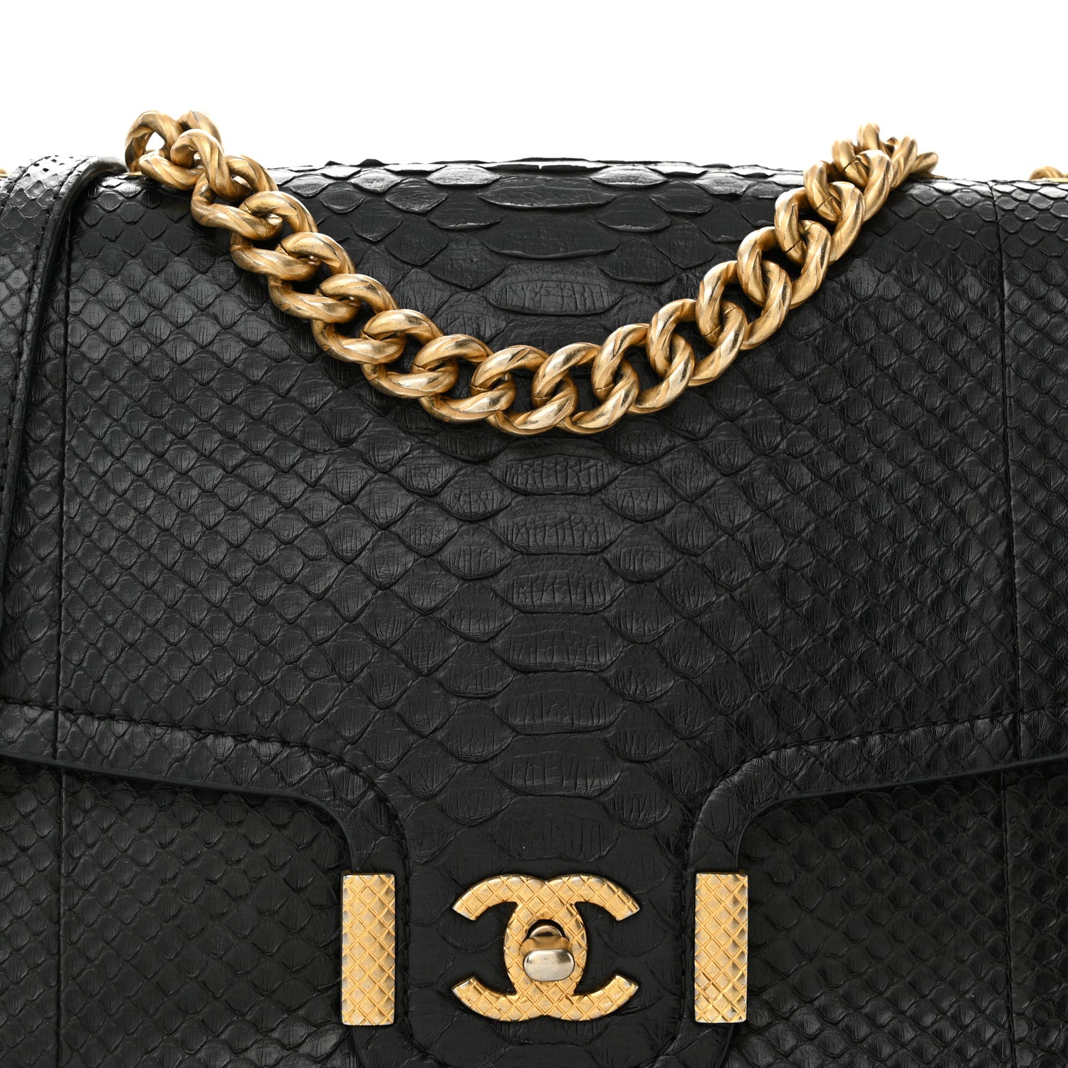 Chanel Snakeskin CC Flap Black 8 of 12
