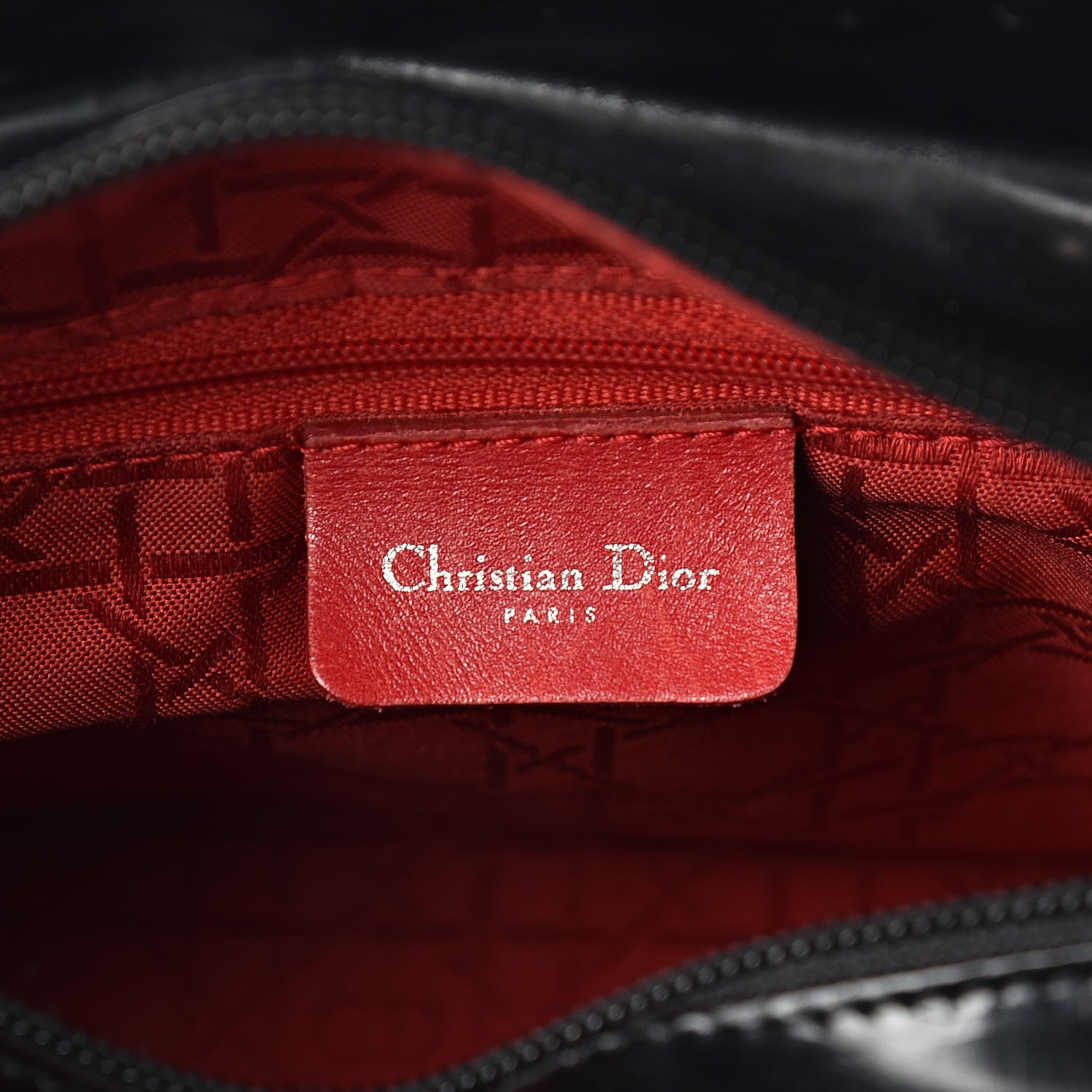 Christian Dior Patent Medium Lady Dior Black 6 of 12