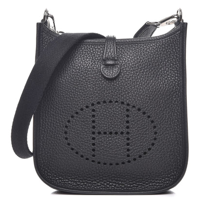 Hermes Taurillon Clemence Evelyne TPM Black 1 of 8