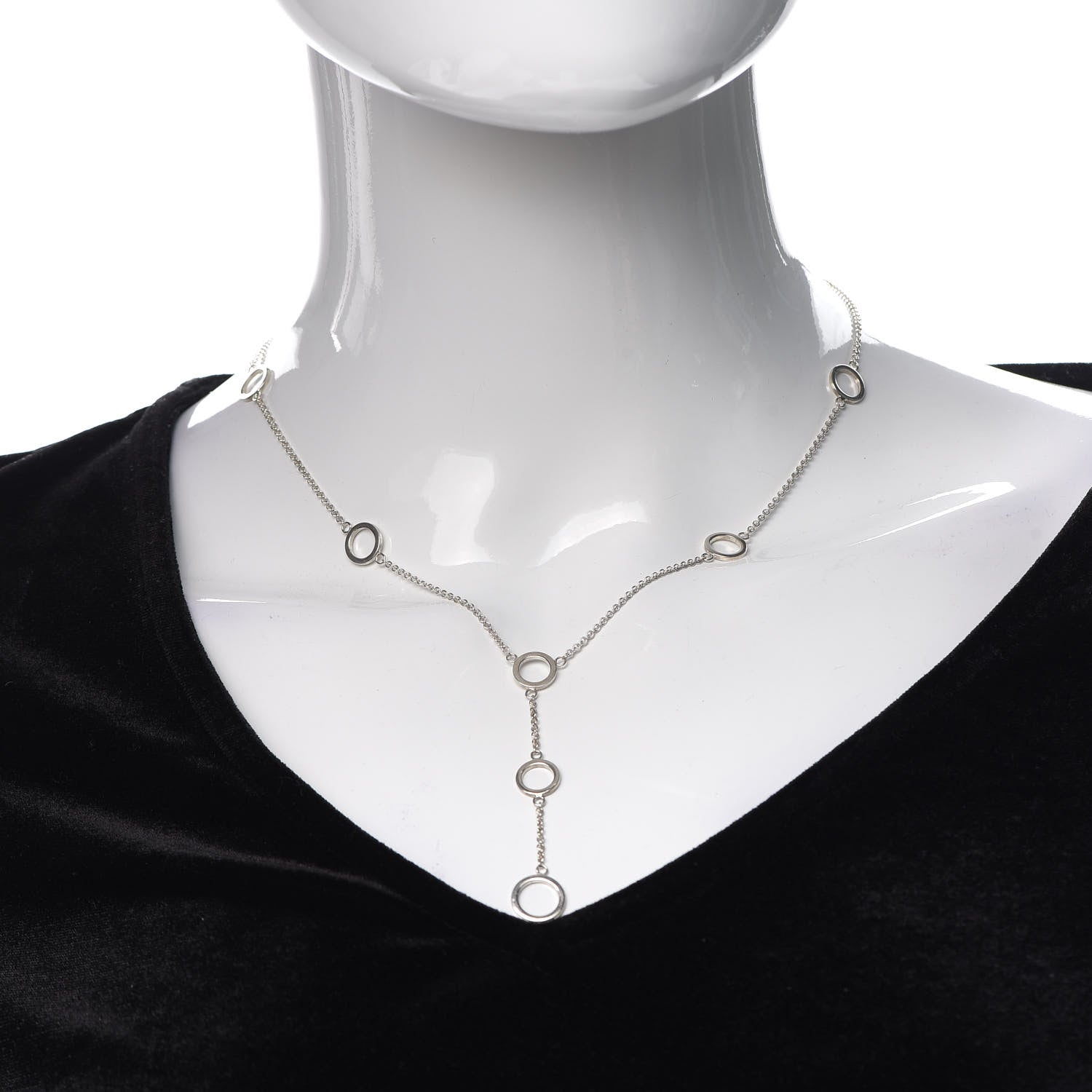 Tiffany Sterling Silver Circles Lariat Necklace 2 of 4