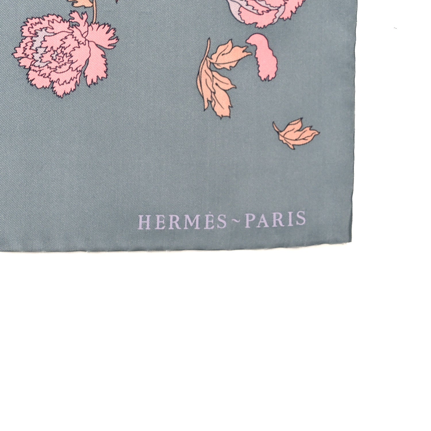 Hermes Silk Robe Legere Scarf 90 Gris Corail Rose Pourpre 3 of 3