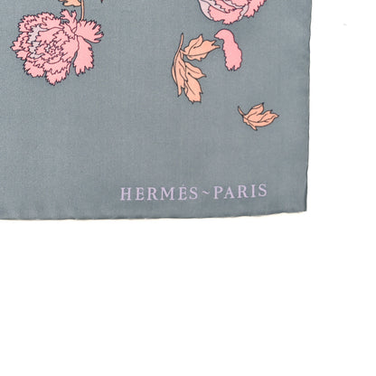 Hermes Silk Robe Legere Scarf 90 Gris Corail Rose Pourpre 3 of 3