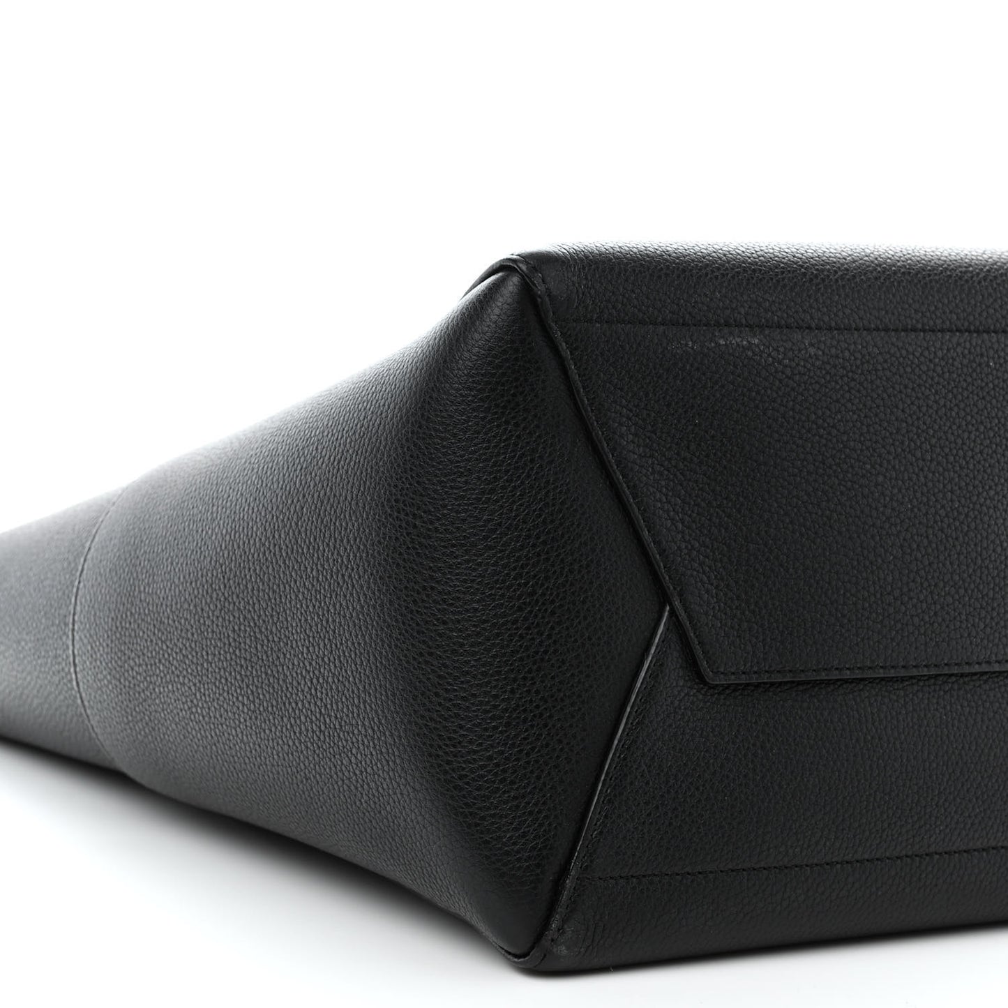 Soft Grained Calfskin Sangle Bucket Bag Black