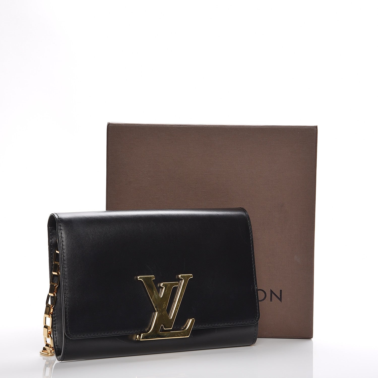 Louis Vuitton Calfskin Chain Louise GM Black 8 of 8