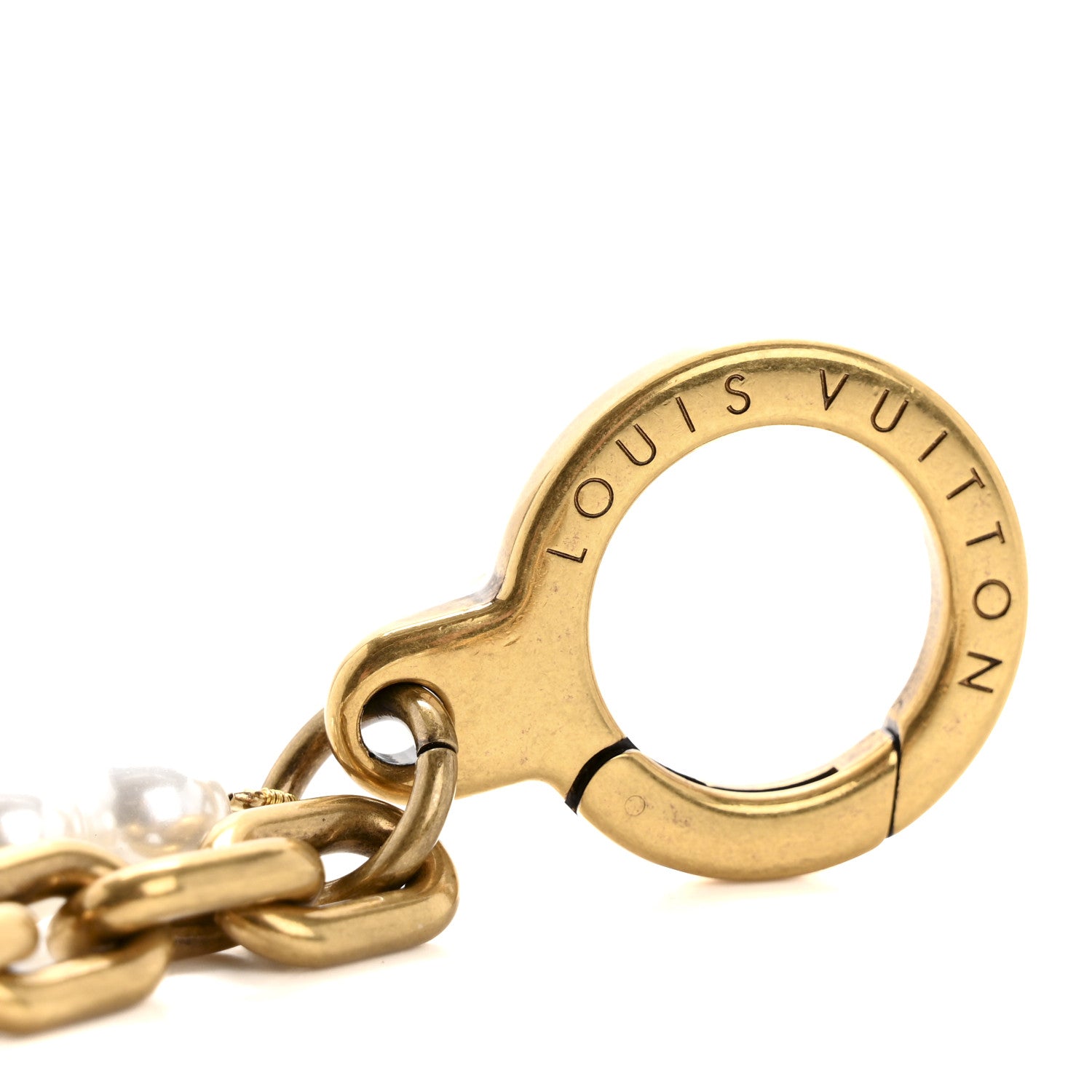 Louis Vuitton Metal Pearls Mini Chain Belt Gold 4 of 4