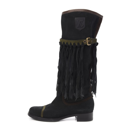 Louis Vuitton Suede Dakota High Boots 41 Black 1 of 7