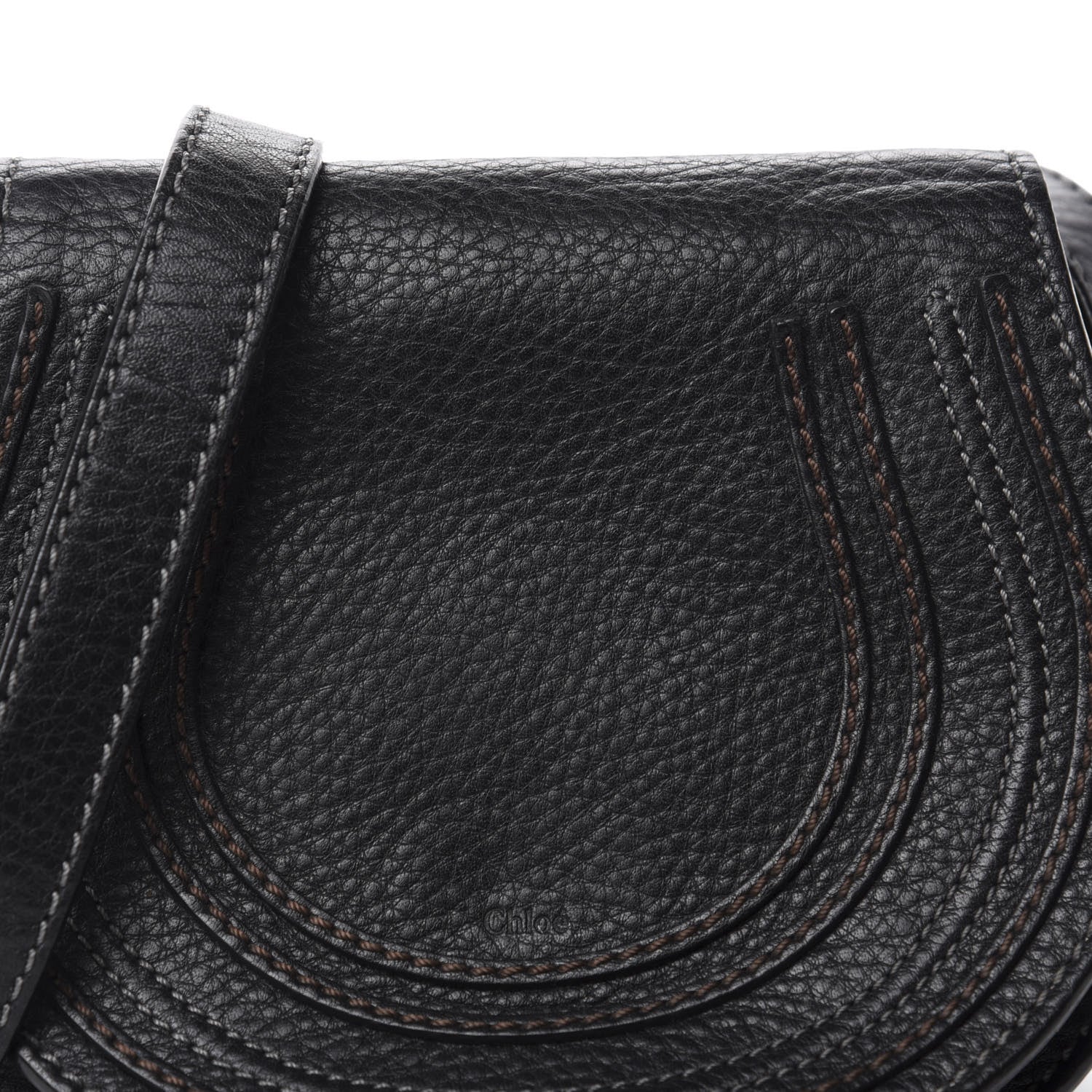 Chloe Calfskin Mini Marcie Round Crossbody Bag Black 11 of 11