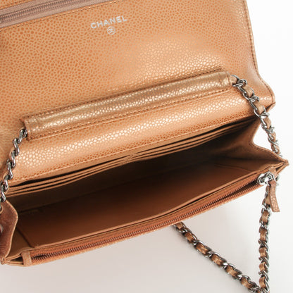 Chanel Caviar Quilted Wallet On Chain WOC Copper 5 of 8