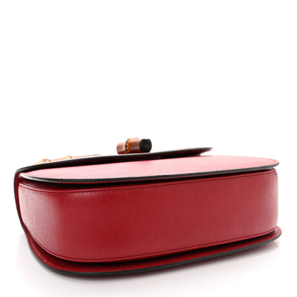 Gucci Shangai Calfskin Small Classic Bamboo Top Handle Bag Romantic Cerise 5 of 12
