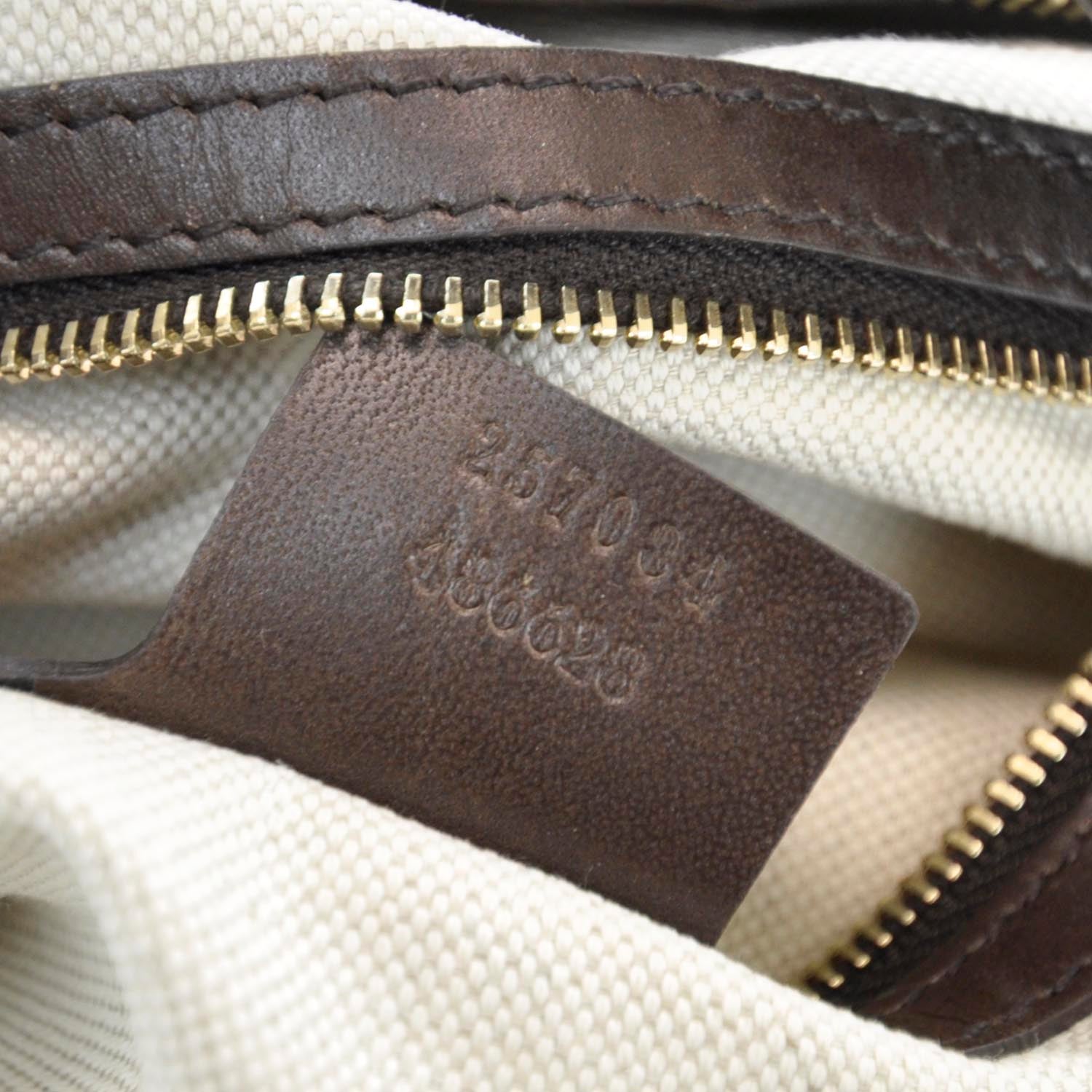Gucci Monogram Vintage Web Medium Hobo Dark Brown 9 of 9