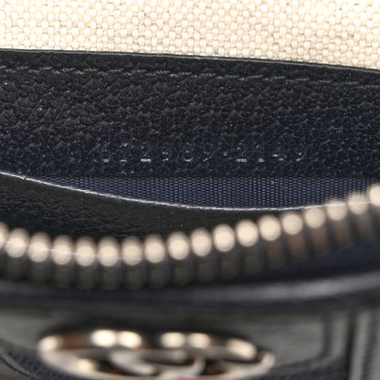 Gucci GG Supreme Monogram Textured Dollar Calfskin Web Ophidia Wristlet Pouch Beige Blue 8 of 9