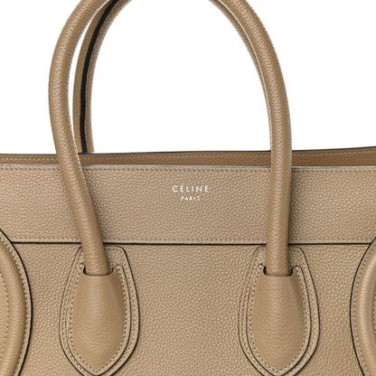 Celine Drummed Calfskin Mini Luggage Taupe 8 of 13