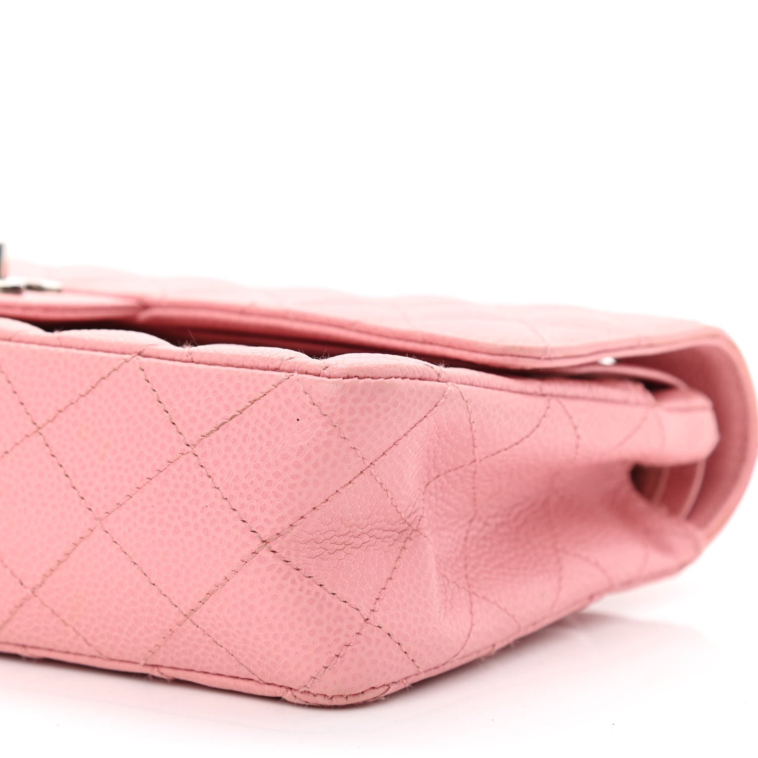 Chanel Caviar Quilted Medium Double Flap Pink 9 of 11