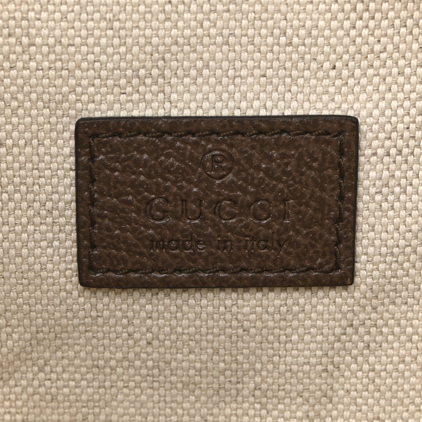 Monogram Jumbo GG Textured Dollar Calfskin Web Belt Bag Camel Ebony New Acero