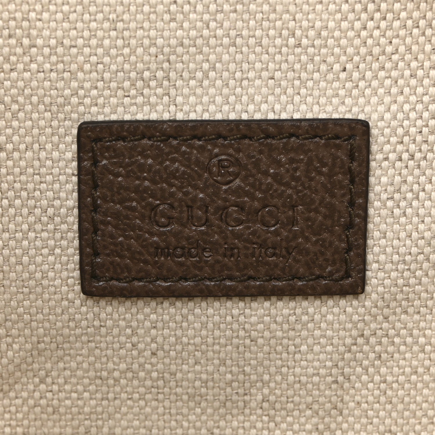 Gucci Monogram Jumbo GG Textured Dollar Calfskin Web Belt Bag Camel Ebony New Acero 6 of 15
