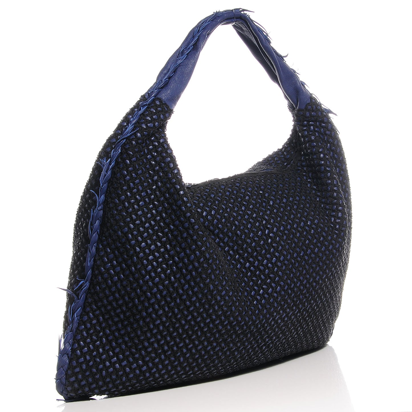 Nappa Silk Mini Ponza Devore Fuzzy Maxi Hobo Indigo