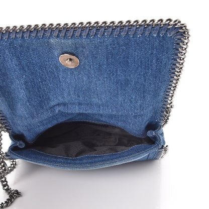 Stella McCartney Eco Denim Chevron Quilted Falabella Crossbody Blue 6 of 8