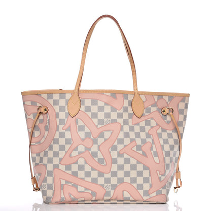 Louis Vuitton Damier Azur Tahitienne Neverfull MM 3 of 11