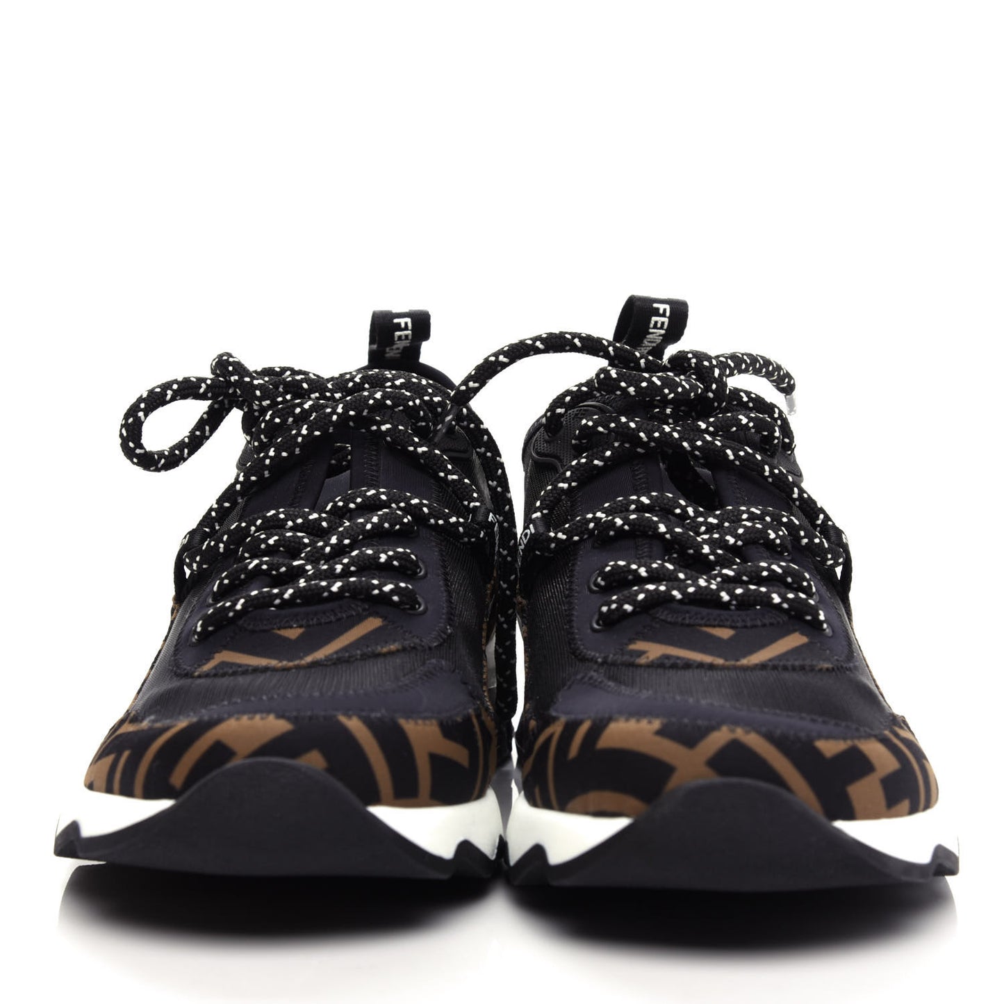 Technical Mesh Lycra FFreedom Patchwork Sneakers 38.5 Black Tobacco