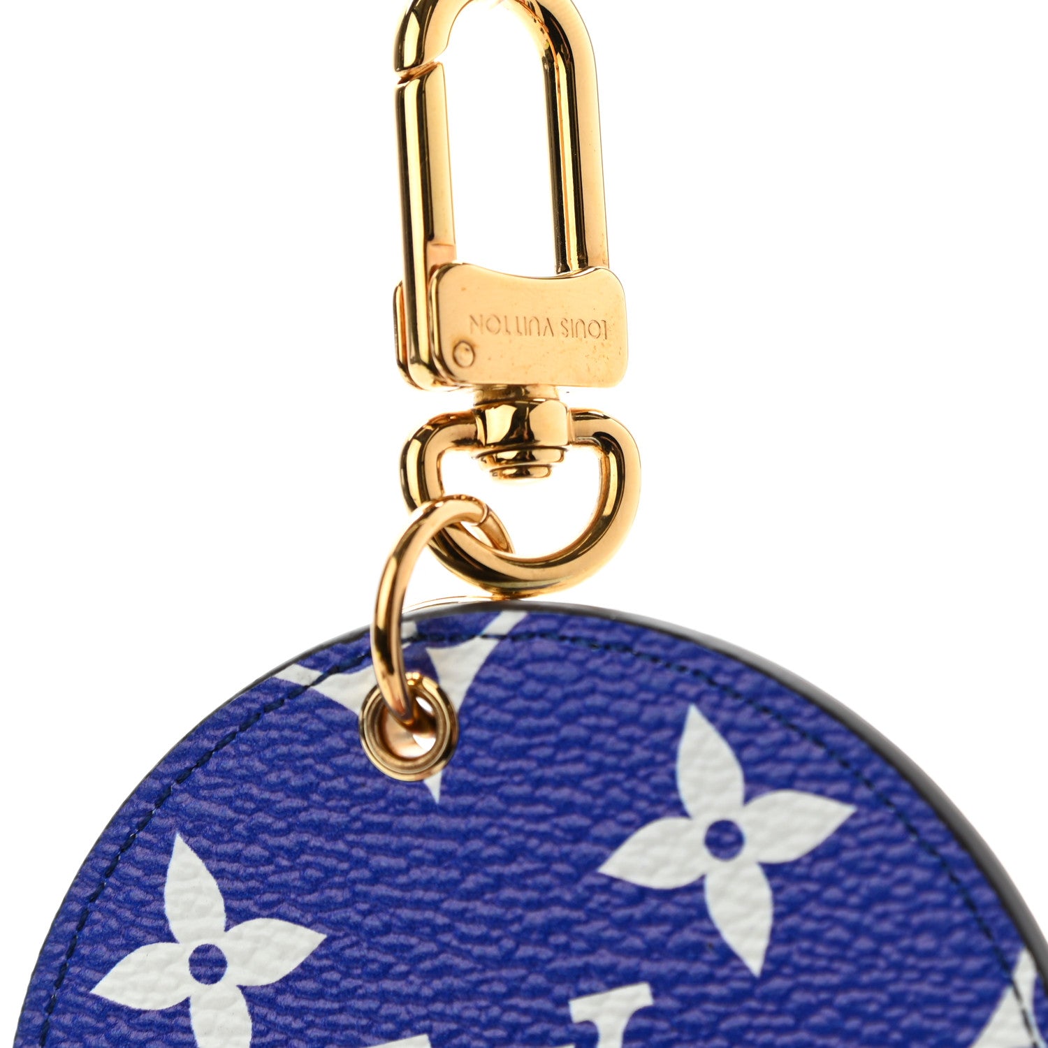 Louis Vuitton Monogram Giant Knokke Bag Charm Key Holder Blue 3 of 4