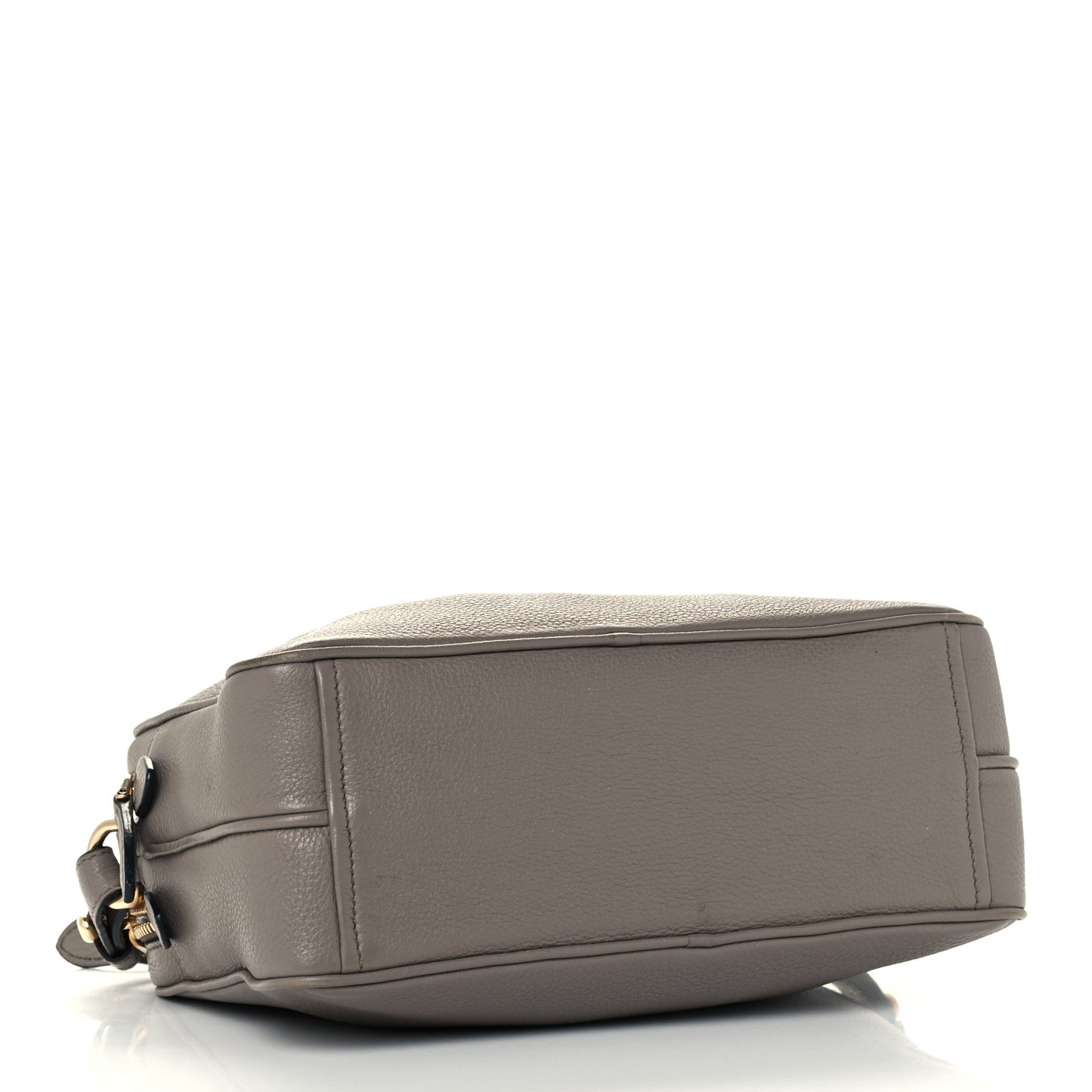 Vitello Phenix Medium Double Zip Shoulder Bag Argilla