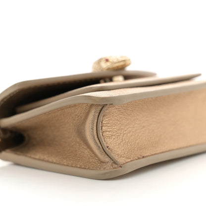 Bulgari Metallic Calfskin Serpenti Forever Micro Bag Gold 8 of 11