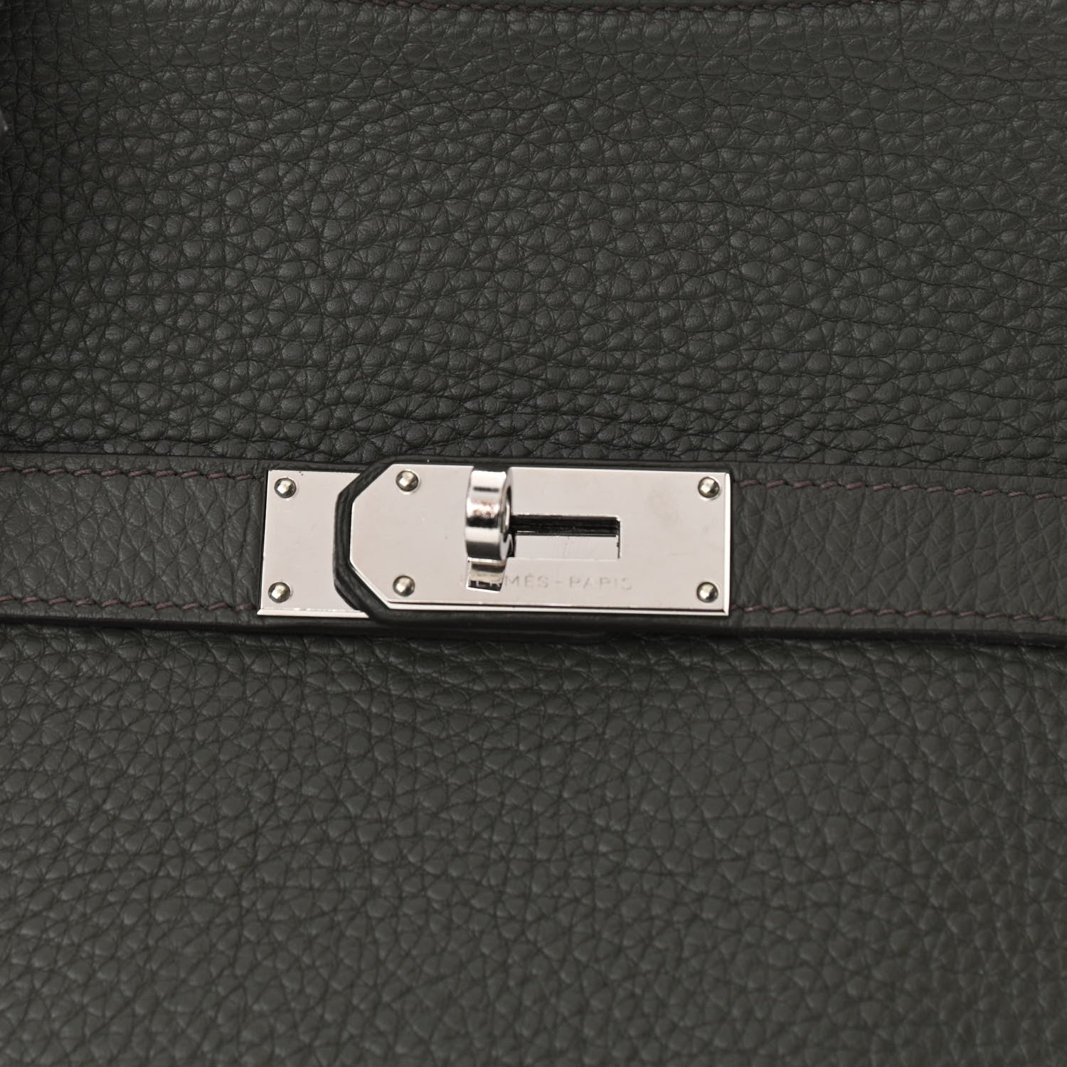 Hermes Taurillon Clemence Jypsiere 34 Vert de Gris 7 of 10