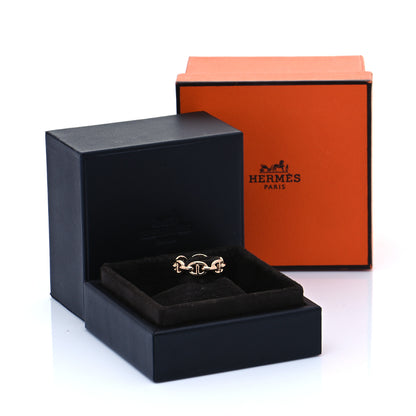 Hermes 18K Rose Gold PM Chaine D'Ancre Enchainee Ring 49 4.75 6 of 6