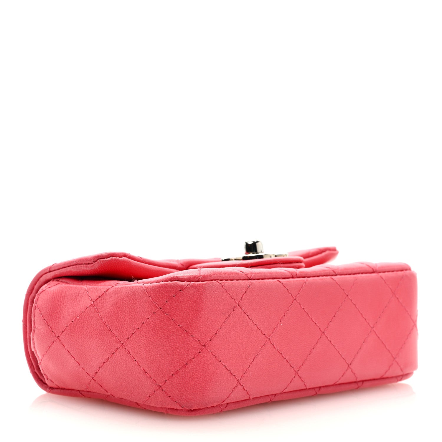 Chanel Lambskin Quilted Extra Mini Rectangular Flap Pink 4 of 9