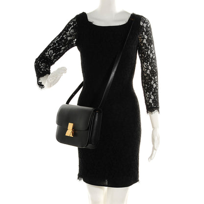 Celine Box Calfskin Medium Classic Box Flap Bag Black 2 of 11