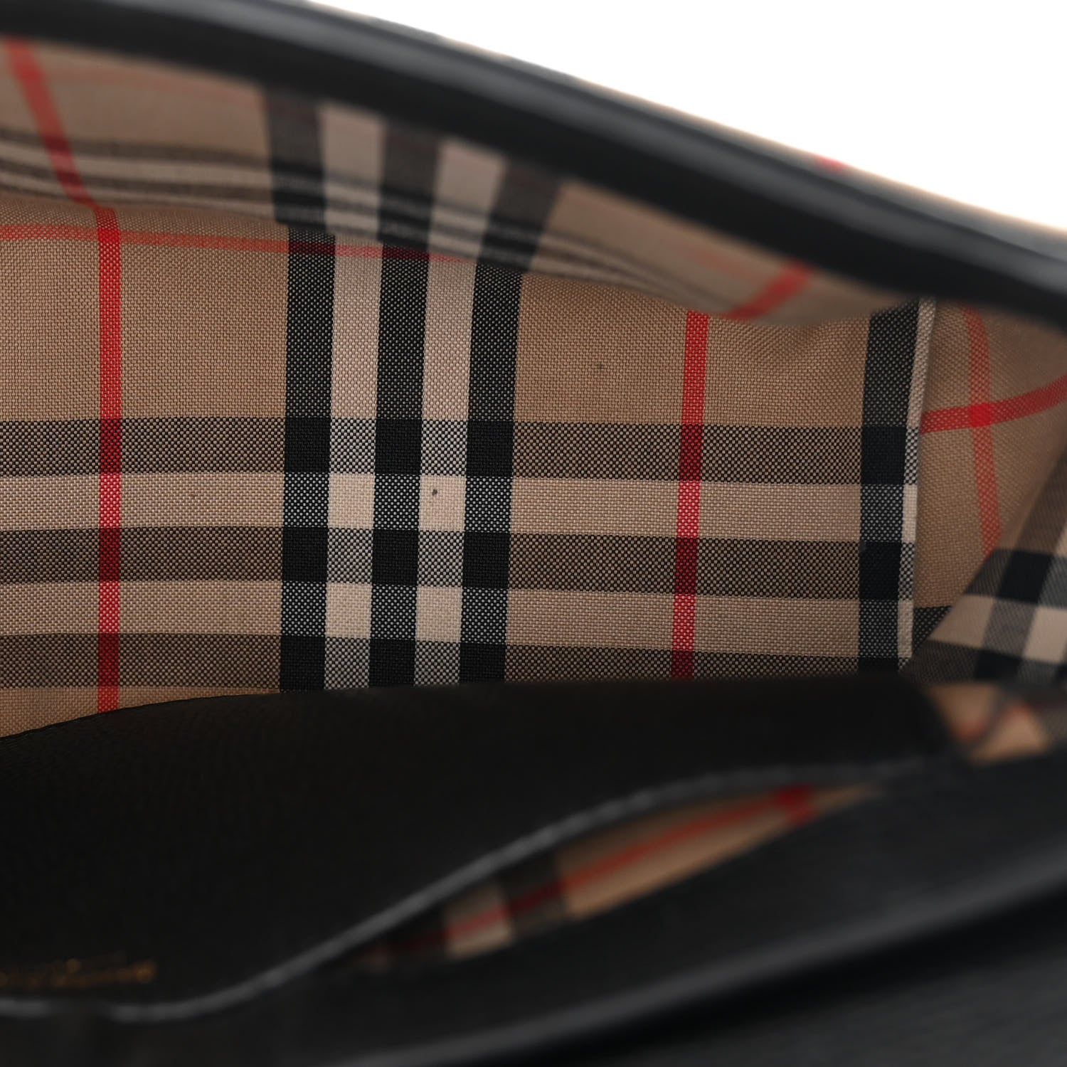 Burberry Grainy Calfskin Vintage Check Note Crossbody Bag Black 10 of 15
