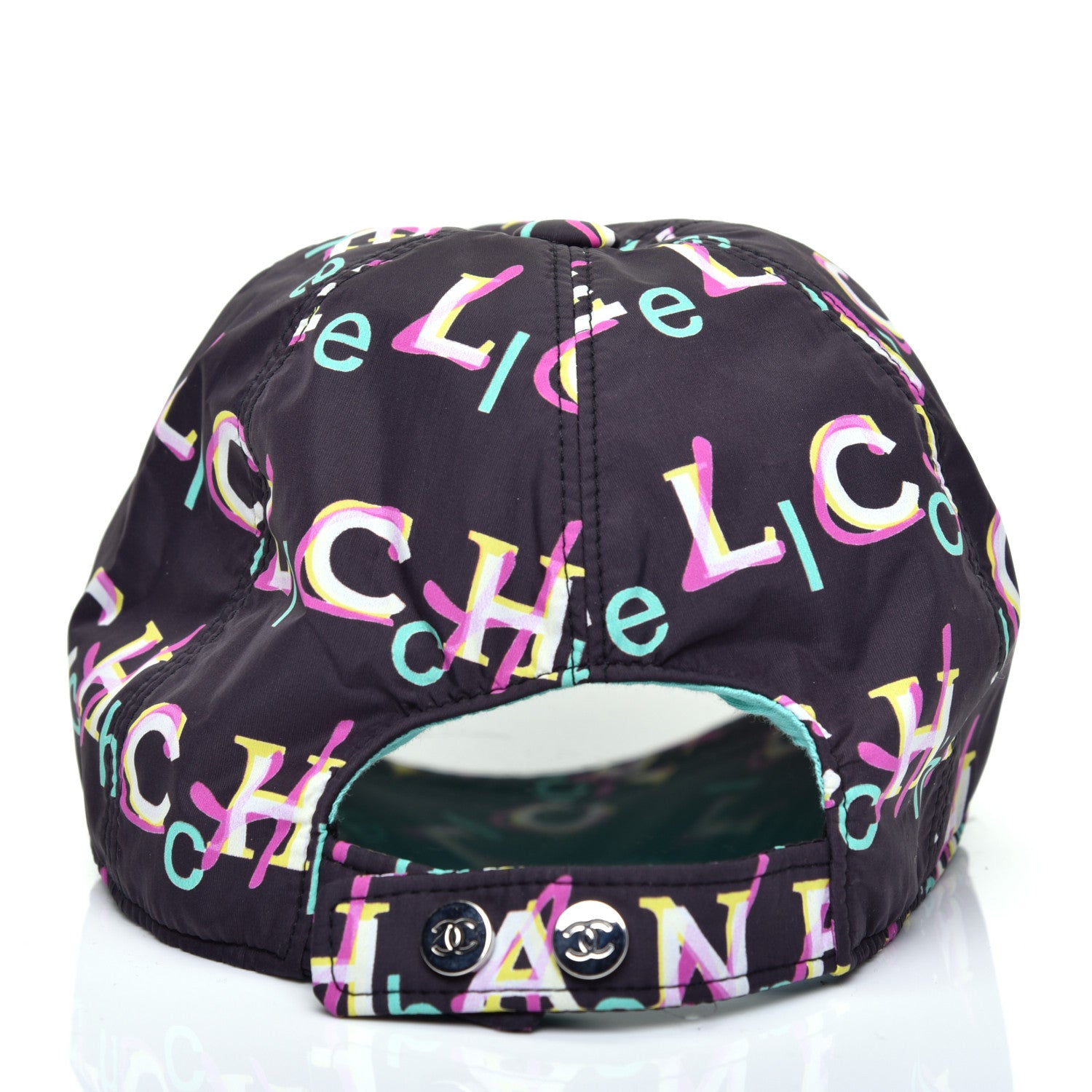 Chanel Nylon Logo Cap Hat Black 4 of 7