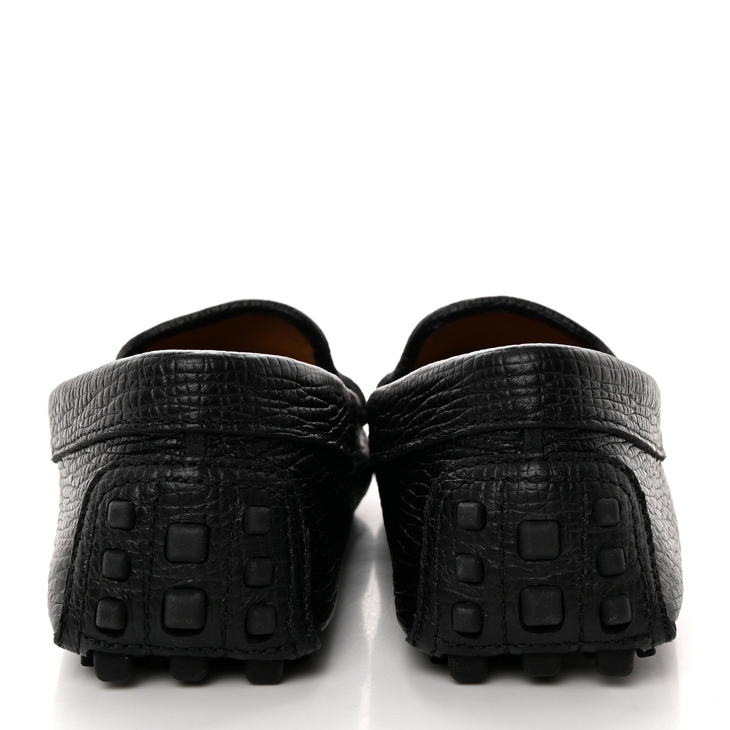 Gucci Textured Calfskin Womens Horsebit Loafers 36 Black 5 of 14