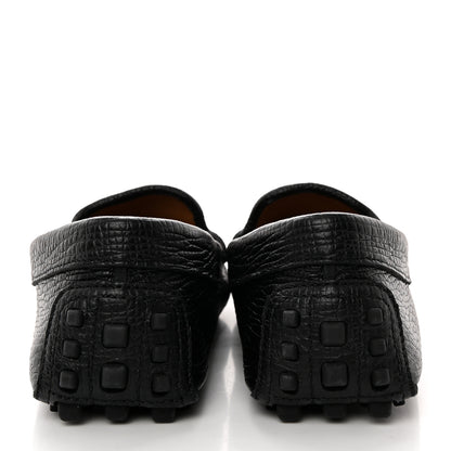 Gucci Textured Calfskin Womens Horsebit Loafers 36 Black 5 of 14