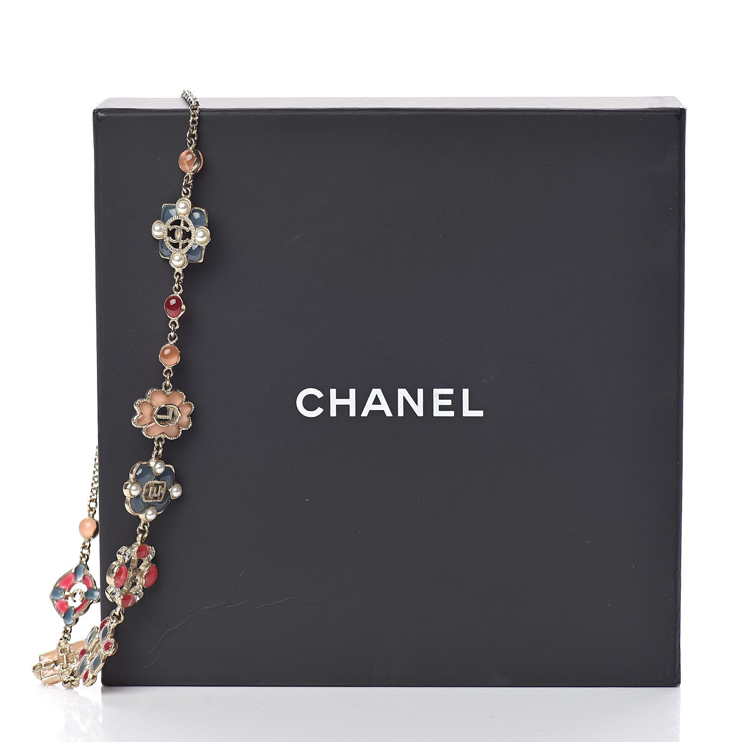 Chanel Resin Gripoix Poured Glass Pearl Necklace Multicolor 6 of 6