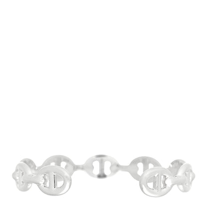 Hermes Sterling Silver MM Chaine d'Ancre Enchainee Cuff Bracelet ST 3 of 5
