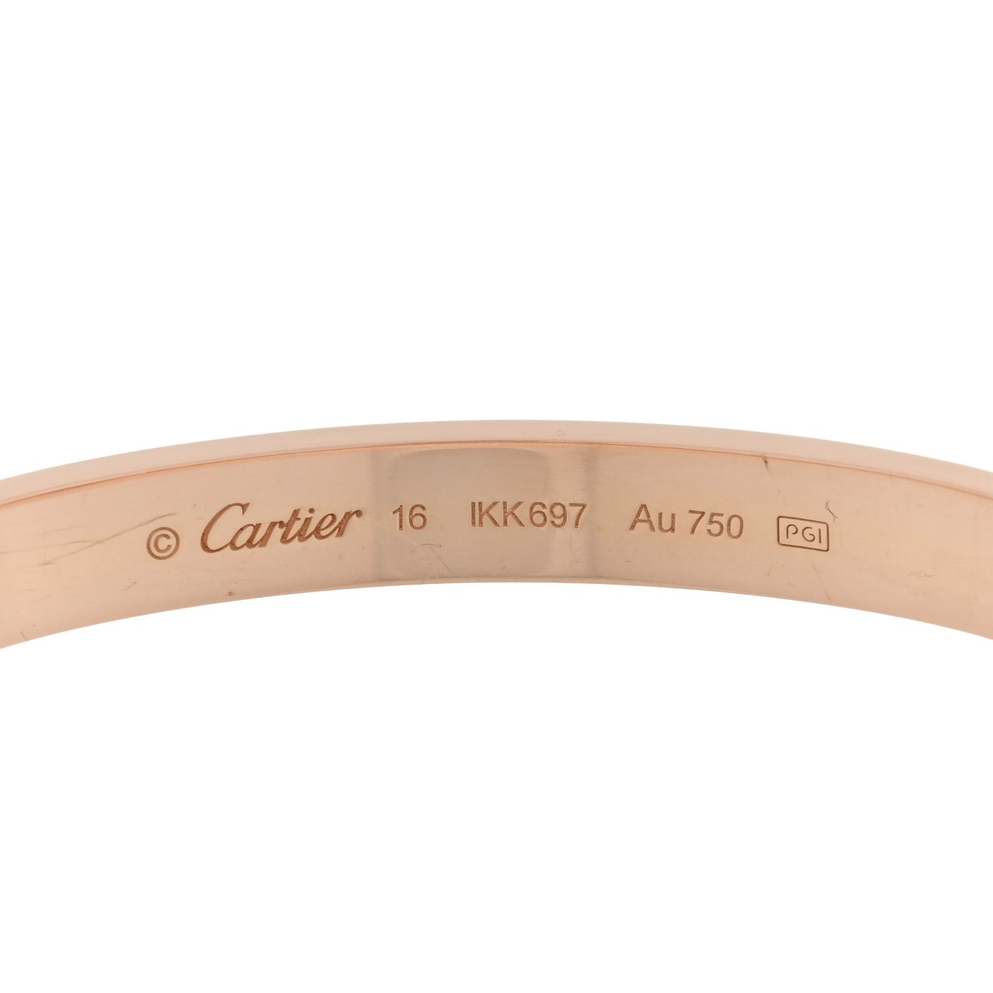 18K Pink Gold LOVE Bracelet 16