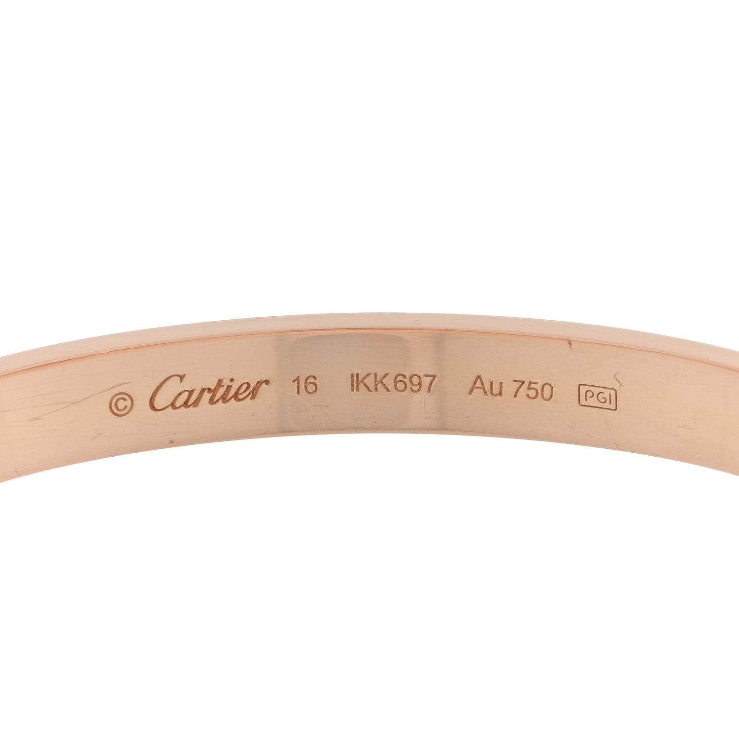 Cartier 18K Pink Gold LOVE Bracelet 16 3 of 5