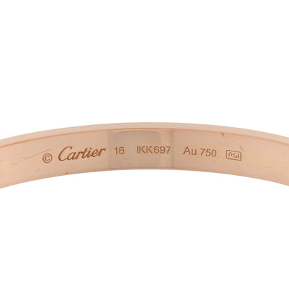 Cartier 18K Pink Gold LOVE Bracelet 16 3 of 5