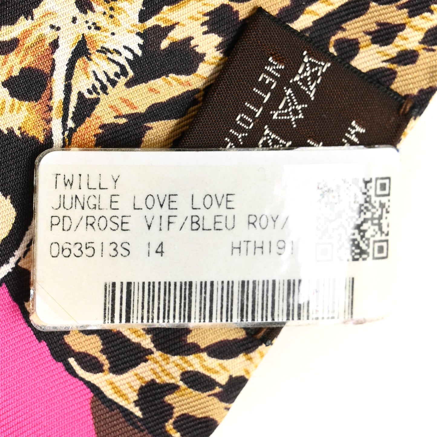 Silk Jungle Love Love Twilly Rose Vif Bleu Roy