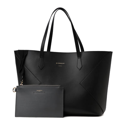Givenchy Smooth Calfskin Wing Shopper Tote Black White 1 of 5
