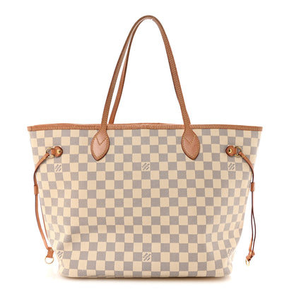 Louis Vuitton Damier Azur Neo Neverfull MM Rose Ballerine 1 of 9