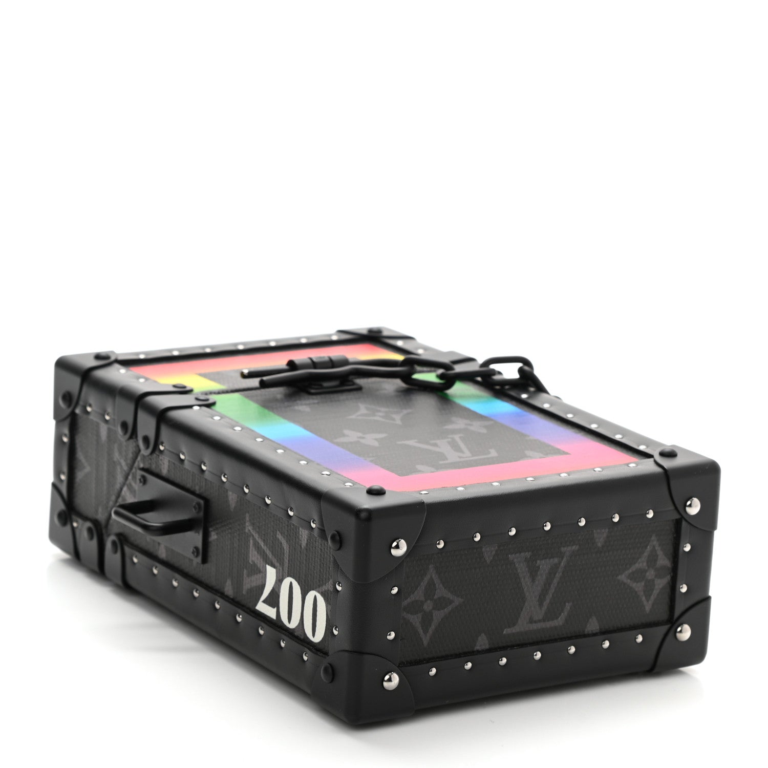 Louis Vuitton Monogram Eclipse Rainbow Vertical Trunk Black 4 of 7